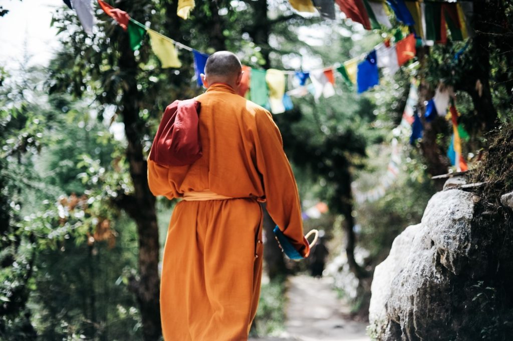 Spiritual Buddhist monk