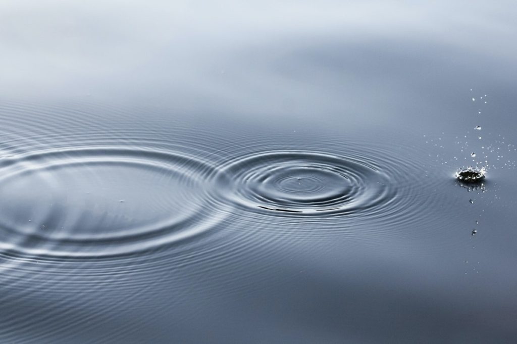 Beautiful ripple in water representing different spiritual conceptions that take place in our world